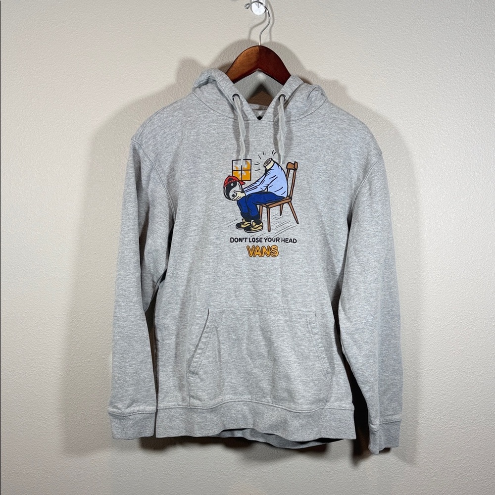 Vans Light Gray Hoodie with Graphic Design
